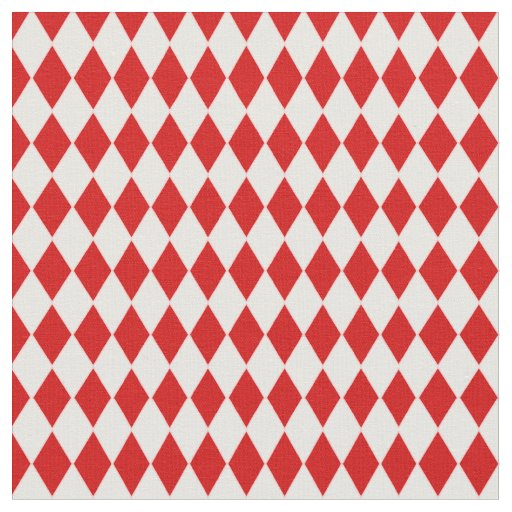 halloween harlequin red white jester fabric