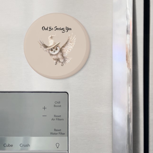 Halloween Hat Owl Be Seeing You Magnet (In Situ (Fridge))