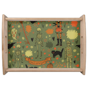Halloween Haunt: Spooky Vintage Mix Serving Tray