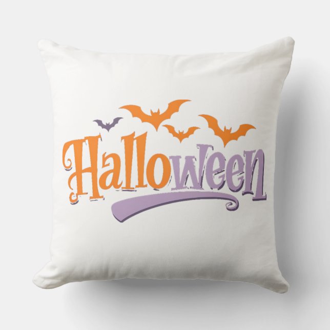 Halloween Haunt Throw Pillow: Spooky New Model Pillow (Front)