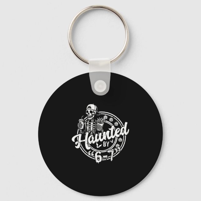 Halloween Haunted 67 Six Seven Meme 1 (2)  Keychain (Front)