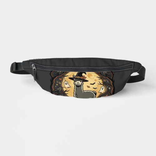 Halloween Haunted Alpaca Night Fanny Pack