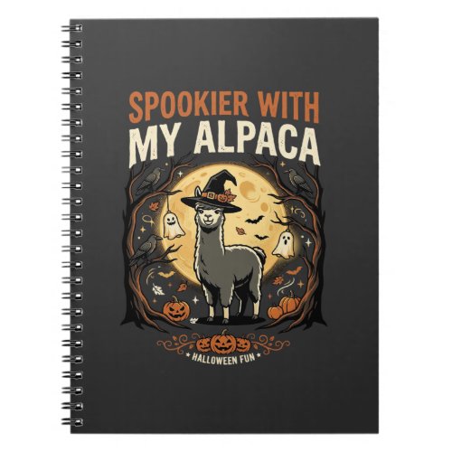 Halloween Haunted Alpaca Night Notebook