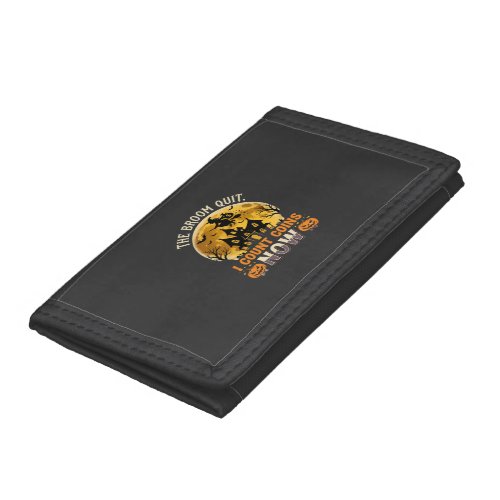 Halloween Haunted Banker Witch Trifold Wallet