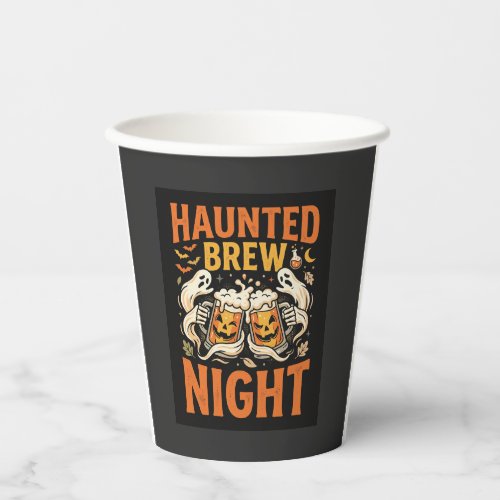 Halloween Haunted Brew Night Paper Cups