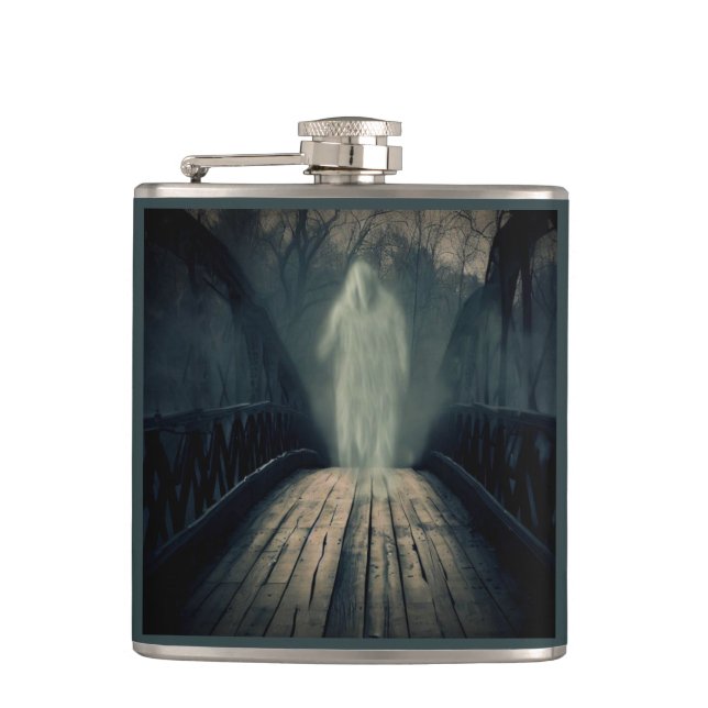 Halloween - Haunted Bridge 2 Flask (Front)