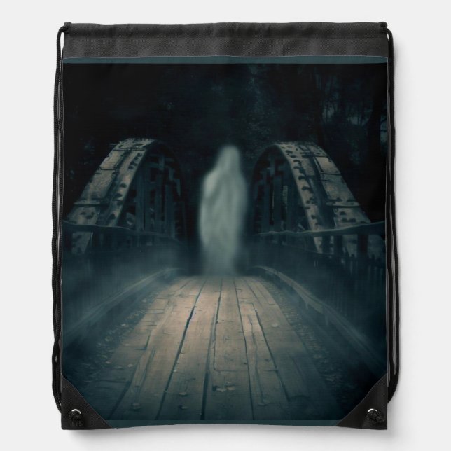 Halloween - Haunted Bridge 4 Drawstring Bag (Front)