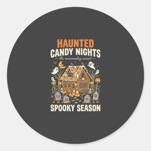 Halloween Haunted Candy Night (2) Classic Round Sticker