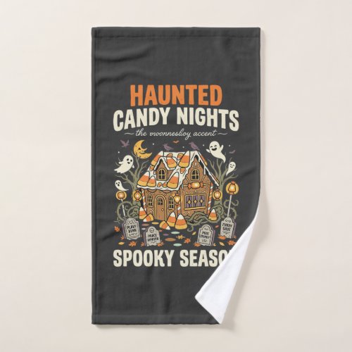 Halloween Haunted Candy Night (2) Hand Towel