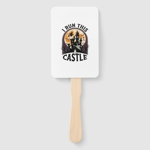 Halloween Haunted Castle Witch Moon Vintage Shirt_ Hand Fan