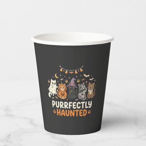 Halloween Haunted Cat Crew Paper Cups