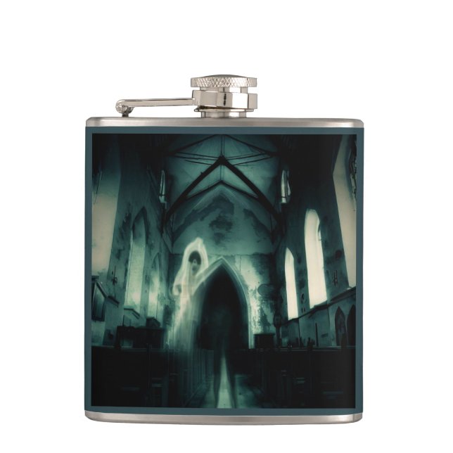 Halloween - Haunted Church 3 Flask (Front)