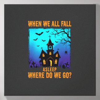 Halloween Haunted Church Where Do We Go Canvas Photo Tile