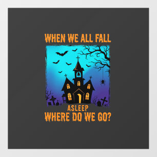 Halloween Haunted Church Where Do We Go Floor Decals