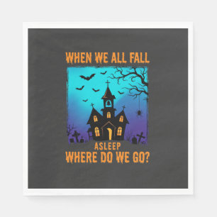 Halloween Haunted Church Where Do We Go Napkins