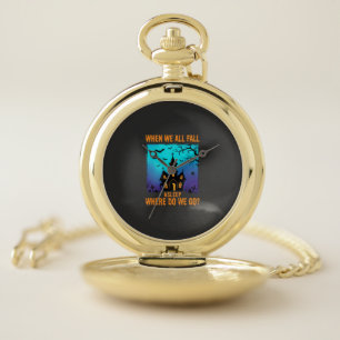Halloween Haunted Church Where Do We Go Pocket Watch