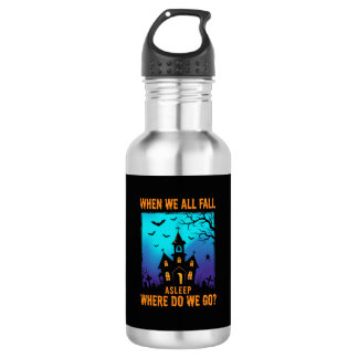 Halloween Haunted Church Where Do We Go Stainless Steel Water Bottle