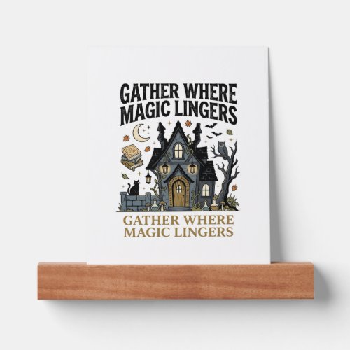 Halloween Haunted Cottage Gathering Picture Ledge