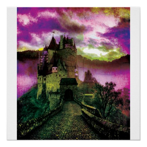 Halloween Haunted Creepy Castle Poster