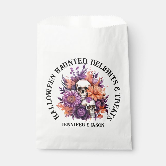 Halloween Haunted Delights & Treats Favor Bag (Front)