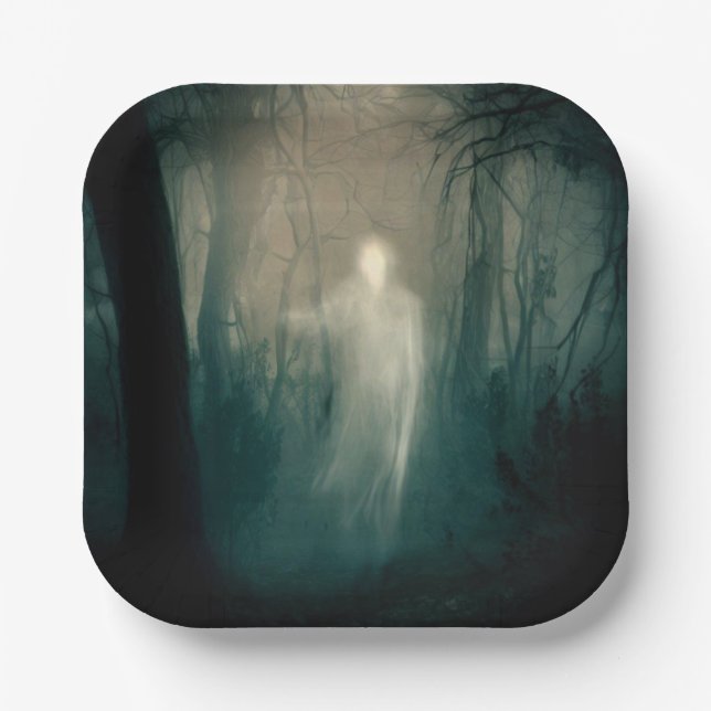 Halloween - Haunted Forest 3 Paper Plates (Front)