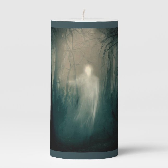 Halloween - Haunted Forest 3 Pillar Candle (Front)
