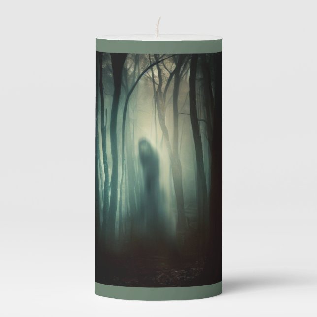 Halloween - Haunted Forest 4 Pillar Candle (Front)