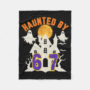 Halloween Haunted Ghost 67 Six Seven Meme  Fleece Blanket