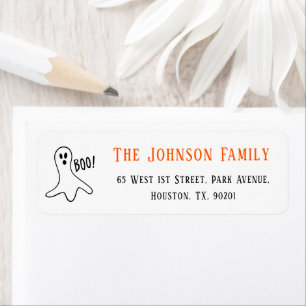 Halloween Haunted Ghost Party Mail Return Address Label