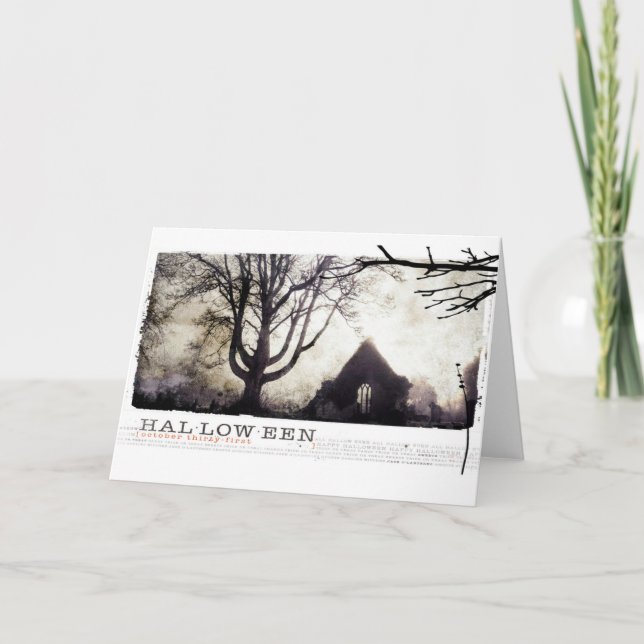 Halloween Haunted gothic cemetary photograph Card (Front)