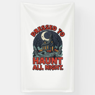Halloween Haunted Graveyard Costume Night Banner