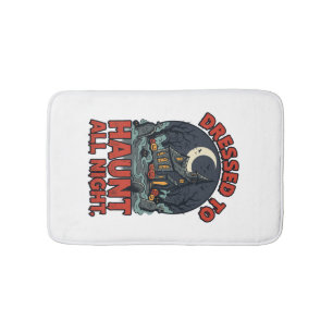 Halloween Haunted Graveyard Costume Night Bath Mat