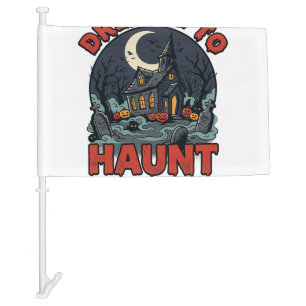 Halloween Haunted Graveyard Costume Night Car Flag