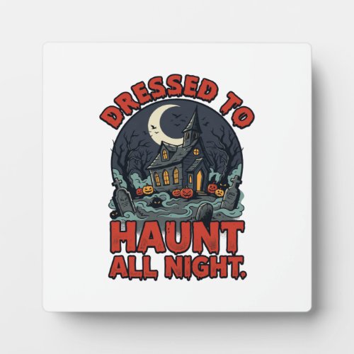Halloween Haunted Graveyard Costume Night Plaque