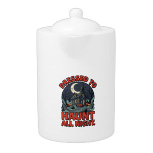Halloween Haunted Graveyard Costume Night Teapot