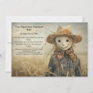Halloween Haunted Harvest Ball Costume party  Invitation