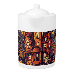 Halloween Haunted Harvest Gathering Teapot
