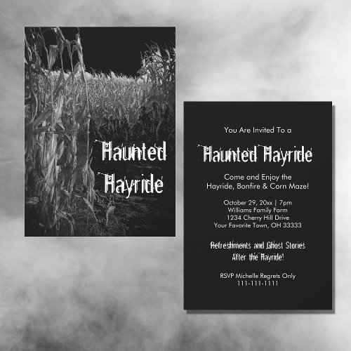 Halloween Haunted Hayride Invitation