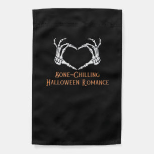 Halloween Haunted Heart Skeletal Bone Chilling Cla Garden Flag