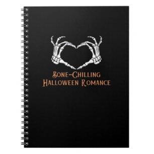 Halloween Haunted Heart Skeletal Bone Chilling Cla Notebook