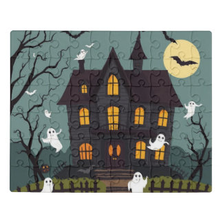 Halloween Haunted House Acrylic Jigsaw Puzzle