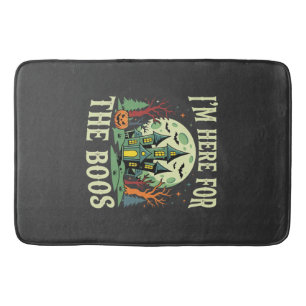Halloween Haunted House and Pumpkin Boos Bath Mat