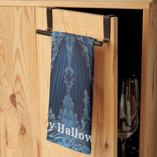 Halloween Haunted House Blue Night Scary Kitchen Towel