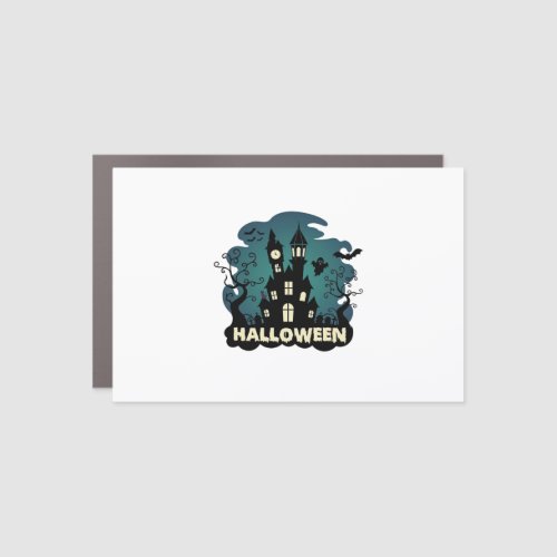 Halloween Haunted House Clock Tower Bats Ghost_1 Car Magnet