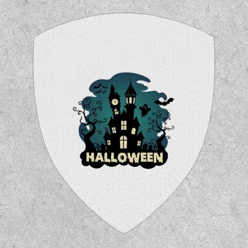 Halloween Haunted House Clock Tower Bats Ghost_1 Patch