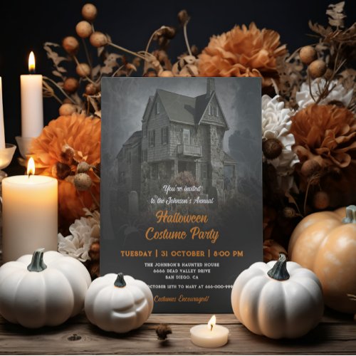 Halloween Haunted House Costume Party  Invitation