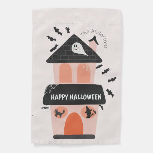 Halloween haunted house Custom Garden Flag