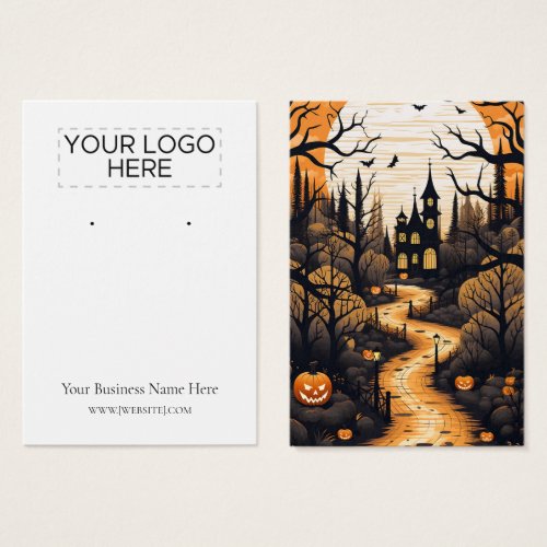 Halloween Haunted House Earring Display Card