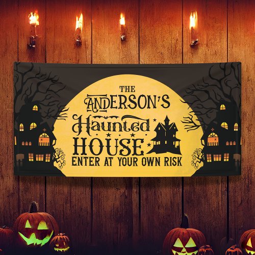Halloween Haunted House Enter At Your Own Risk Banner