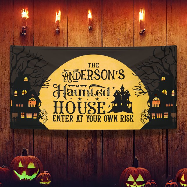 Halloween Haunted House Enter At Your Own Risk Banner (Creator Uploaded)